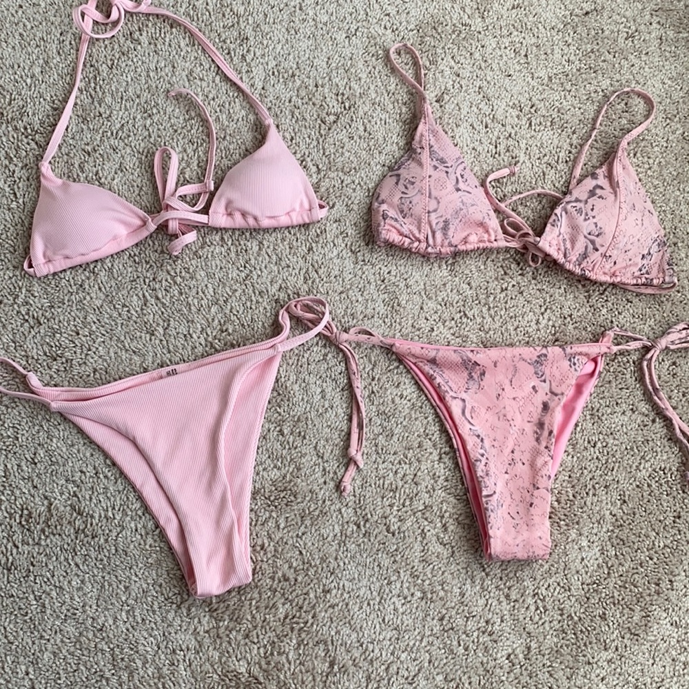 2 SHEIN pink bikinis new size small